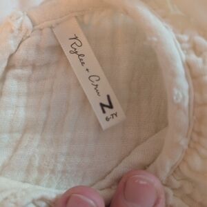 Rylee + Cru Ivory Textured Blouse